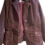 Bass Jeans Women’s Purple Corduroy Blazer Jacket Size Medium Photo 2