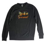 Womens Holiday Editions Black Candy Corn Sweet Halloween Sweatshirt Top Size S Photo 2