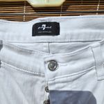7 For All Mankind Josefina White Button Fly Boyfriend Jeans SZ 31 Photo 2