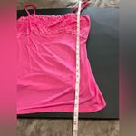 Y2K Hot Pink Slip Cami Tank Top Lace Adjustable Straps Women’s Sz L Vintage EUC Size L Photo 5