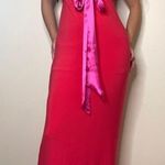 Y2K Flip Red & Pink Formal Bow Long Dress Size 2 Prom Barbie Photo 3