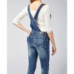 Dollhouse Womens  Blizzard Blue Distressed Overalls Jumpsuit Suspenders - Sz 11 Photo 1