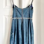 Self Portrait  Crystal Diamante Embellished Denim Mini Dress Photo 2