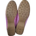 White Mountain  Lavender Pink Metallic Embossed Croc Driving Loafers Sz 9 NWOT Photo 7
