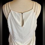 White House | Black Market  White Dress with Gold & Silver Stud Embellishments Photo 2