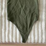 Urban Outfitters  Olive Green One-Shoulder Bodysuit Photo 2