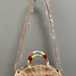 J.Crew  Circle Straw Tote Bag Crossbody in Pom Pom Photo 7