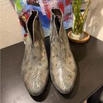 Ara Metallic Snake Print Ankle Boots Gray Size undefined Photo 2