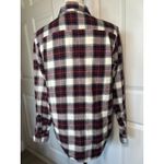 Old Navy Burgundy Plaid Flannel Shirt Regular Fit Double Brushed Cotton Size S Photo 2