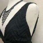 Sugar+Lips Black All My Love Plunging Crochet Lace Dress Photo 2