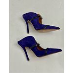 Malone Souliers  Maureen 
Suede Black Leather Slide Pointed
Toe Pump Heels Photo 2