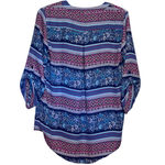 Pink republic  Women's Hi-Low 3/4 Sleeves V-Neck Blouse Blue Pink White Size S‎ Photo 1