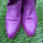Purple Leather 098GG19 Austin Western Women’s Boots 7.5 Made in Brazil Photo 2