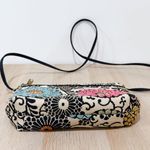 Danny K. Beverly Hills Tapestry Floral Print Adjustable Strap Crossbody Bag Black Photo 3