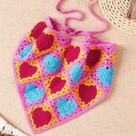 Crochet Kerchief Head Band #148 Pink Photo 0