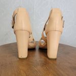 Shoes of Prey Womens Shoes Size 7.5 Nude Peach Strappy Open Toe Heel Sandals Tan Photo 3
