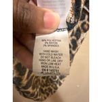 Fantastic Fawn Leopard Print Sleeveless Mock Neck Top Animal Print Tank Blouse Size Medium Photo 3