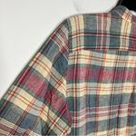CHAPS  plaid linen & cotton blend button‎ down shirt size medium Photo 6
