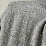 ZARA  Gray Pearl Embellished Knit Sweater Top Women’s Size S Minimalist Chic Photo 4