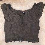 EXPRESS ✨ HP✨NWT Shadow Stripe tie up crop✨ Photo 1