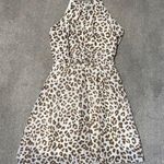 Blue Rain Francesca’s  Light Brown Cheetah Print Flowy Lined Mini Dress Size M Photo 0