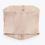 ZARA NWT SATIN EFFECT CORSET TOP Photo 8