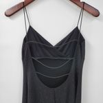 City Triangles Vtg  Black Glitter Prom Dress M Strappy Open Back Y2K 90s Evening Photo 1