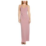 Adrianna Papell  Sleeveless Long Column Evening Gown Pink Size 6 Formal Dress Photo 10