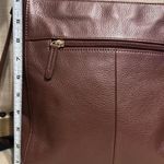 Tignanello Leather Crossbody Bag in Metallic Maroon Red Photo 3
