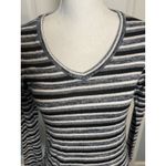American Eagle  Soft & Sexy Plush Long Sleeved Top, White/Black/Blue Stripes, XS Photo 1