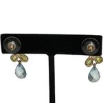 Light Blue Green Teardrop Crystal Necklace Earring Gold Tone Set 2028 Brand Photo 6