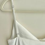 Satin Inspired Silky Midi Cowl Neck Dress, Bridal Shower Graduation Dress, S/M White Size undefined Photo 14