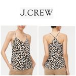 J.Crew Leopard Scalloped Edge Cami Spaghetti Strap 8 Photo 1