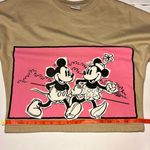 Disney Mickey & Minnie Graphic  Cropped Length Tan Sweatshirt- XS Photo 6