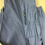 1 Sunset Lane Jacket Womens Large Blue Chambray Duster Draped Open Front Cinched Photo 7