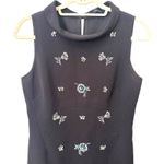 Karen Millen  Floral Embroidered Sleeveless Mini‎ Dress Black Sz6 Photo 1