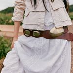 Free People NWT Yoko Hip Belt in Cognac Photo 1