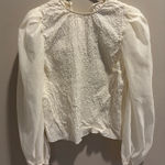 Worthington  Cream Blouse with Puff Sleeves Photo 0