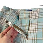 Pendleton  Baby Blue Plaid 100% Cotton Pants Straight Leg Preppy Academia Size 6 Photo 4