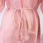 Madewell NEW  Linen-Blend Puff-Sleeve Tassel-Tie Jumpsuit,‎ size M Photo 10