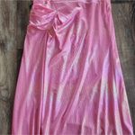 Retrofete Yesi Dress in Flamingo Pink Large NWT Metallic Maxi Spaghetti Straps Photo 8
