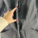 ZARA  Basic XS Coat Wool Blend Scrunched Funnel Neck Black Single Breasted Heavy Photo 4