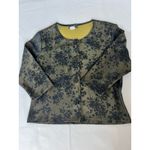 Geri C. 2 piece matching skirt set women's Medium green black floral VTG 90s Photo 1