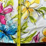 Mia Paluzzi Strapless Hibiscus Mini Dress Tropical Floral Print Size 2 Y2K Party White Photo 9