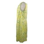 Coldwater Creek  Size 18 Floral Silk Dress Zip Back Sleeveless Lined Green Yellow Photo 2