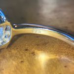 Natural Aquamarine Sterling Silver Ring Size 9 Photo 5