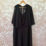 City Chic Black Caped Jumpsuit Photo 1