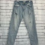 PacSun  Slim Taper Jeans Light Wash Raw Hem Distressed Mid Rise Women’s 30X30 Y2K Photo 0