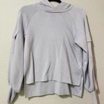 Adeam Light Grey Oversized Puff Sleeve Hoodie Sweatshirt Womens S Street Wear Gray Photo 0