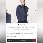 Lululemon ‎ Heathered Blue Lead the Pack Running Hoodie Lightweight Sweatshirt 6 Photo 1